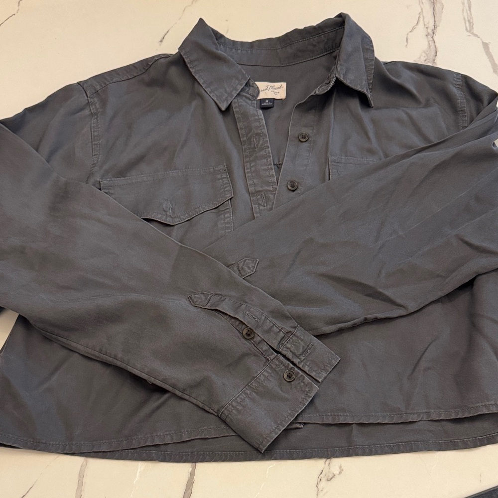 Universal Thread Gray Button Down Shirt - image 1